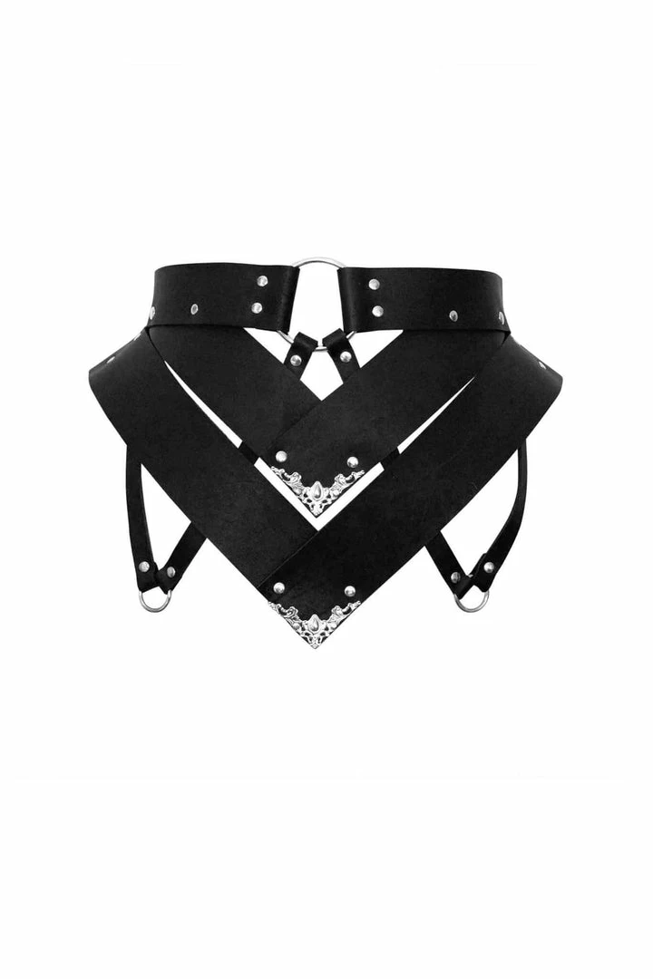 Love Lorn Lingerie Song Leather Peplum Belt Silver Fox 3 Love Lorn Lingerie Song Leather Peplum Belt Silver Fox
