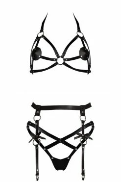 VoyeurX Lingerie Sets Supreme Leather Harness Set