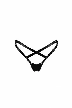 VoyeurX Supreme Leather Thong Panties