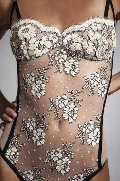 Taryn Winters Bodysuits & Tops Jimena Chantilly Lace Bodysuit