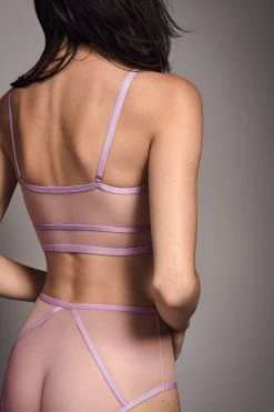 Taryn Winters Plum Blush Kelani Sheer High Waist Panty Panties