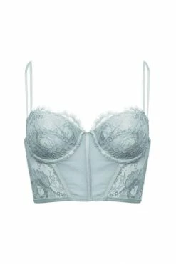 Taryn Winters Jasmin French Lace Longline Bra Bodysuits & Tops