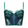 Taryn Winters Bodysuits & Tops Jasmin Emerald French Lace Longline Bra