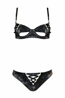 Elissa Poppy Lingerie Sets Thecla Pontia Latex Lingerie Set