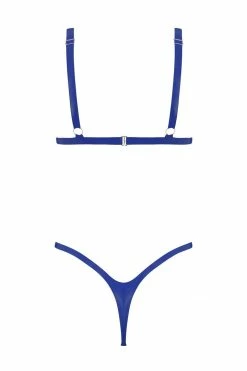 Elissa Poppy Latex Triangle Lingerie Set