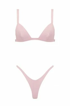 Elissa Poppy Latex Triangle Lingerie Set