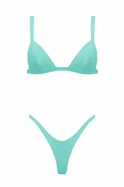 Elissa Poppy Latex Triangle Lingerie Set