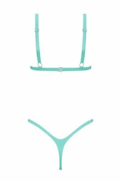 Elissa Poppy Latex Triangle Lingerie Set