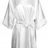 Rusalka Lingerie Pure Silk Arctic White Silk Kimono