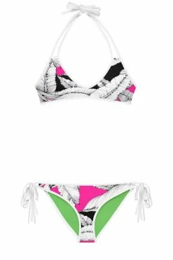 Darkest Fox Fuschia Jungle Green Canopy Reversible Bikini