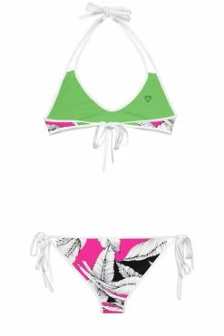 Darkest Fox Fuschia Jungle Green Canopy Reversible Bikini