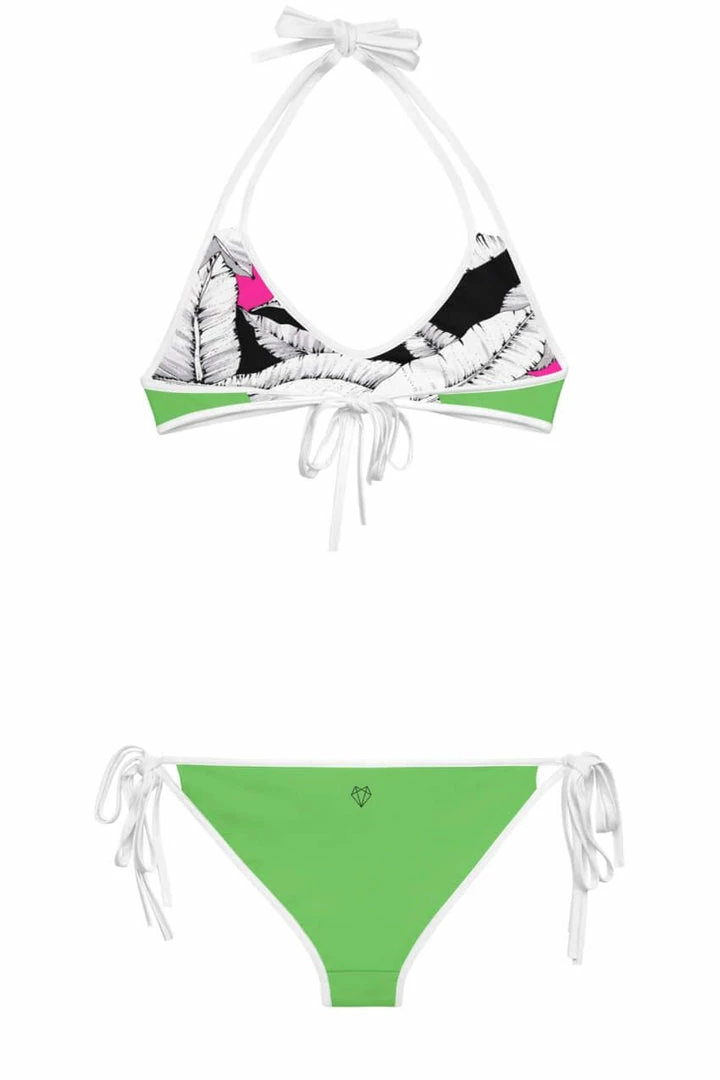 Darkest Fox Fuschia Jungle Green Canopy Reversible Bikini 6 Darkest Fox Fuschia Jungle Green Canopy Reversible Bikini