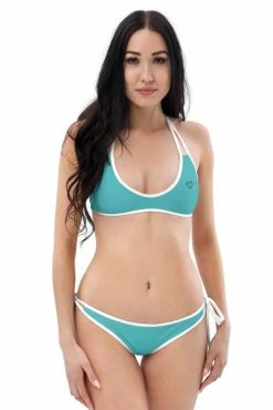 Darkest Fox Tangerine Jungle Sapphire Sky Reversible Bikini Swimwear 46 Darkest Fox Tangerine Jungle Sapphire Sky Reversible Bikini Swimwear